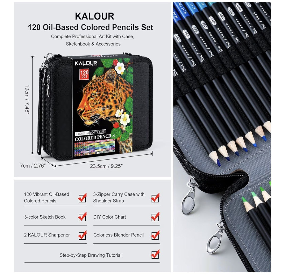 120 crayons de couleur professionnels