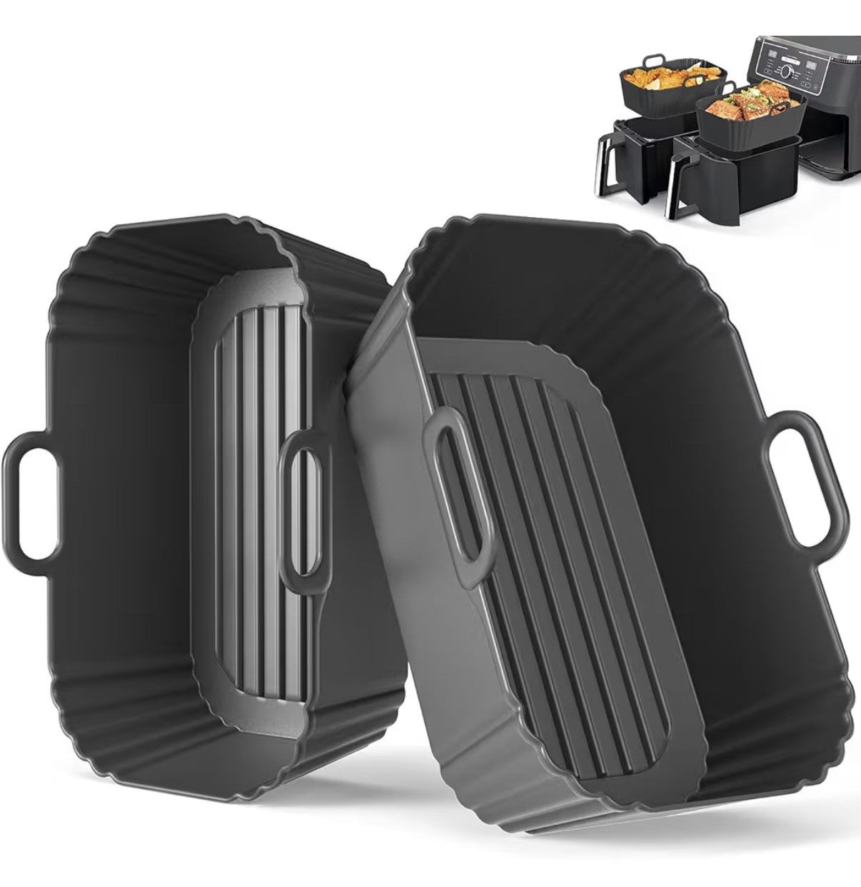 2  x Doublure en silicone ultra résistant pour friteuse à air