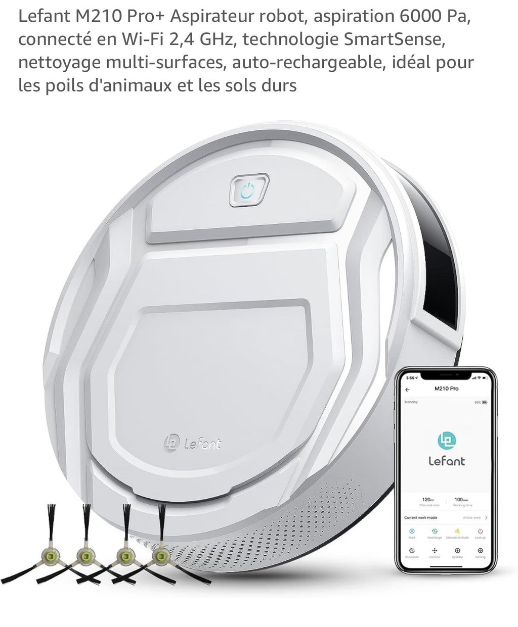 Robot aspirateur Lefant M210 Pro+