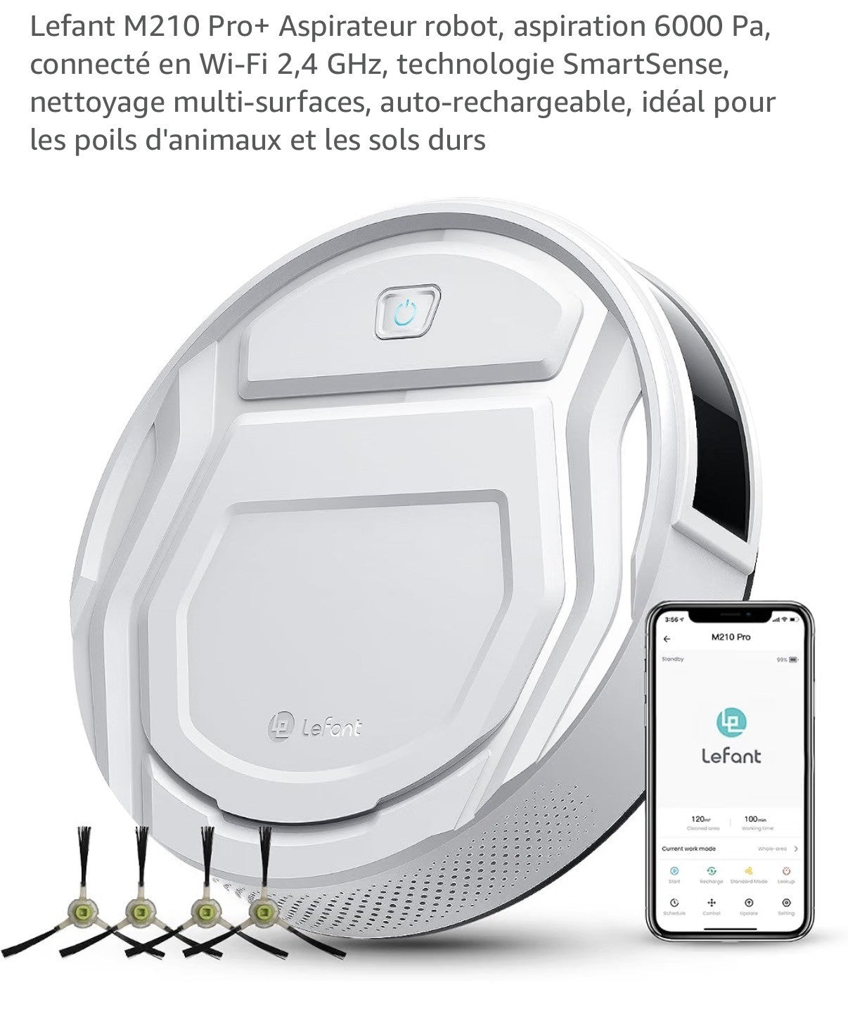 Robot aspirateur Lefant M210 Pro+