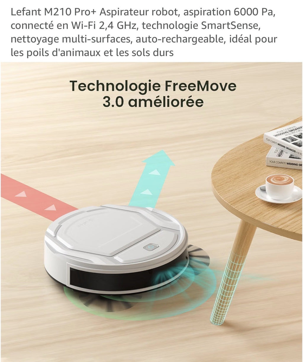 Robot aspirateur Lefant M210 Pro+