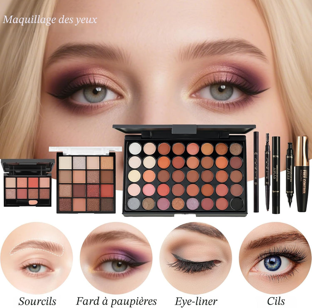Kit de maquillage tout-en-un pour femmes - Kit complet