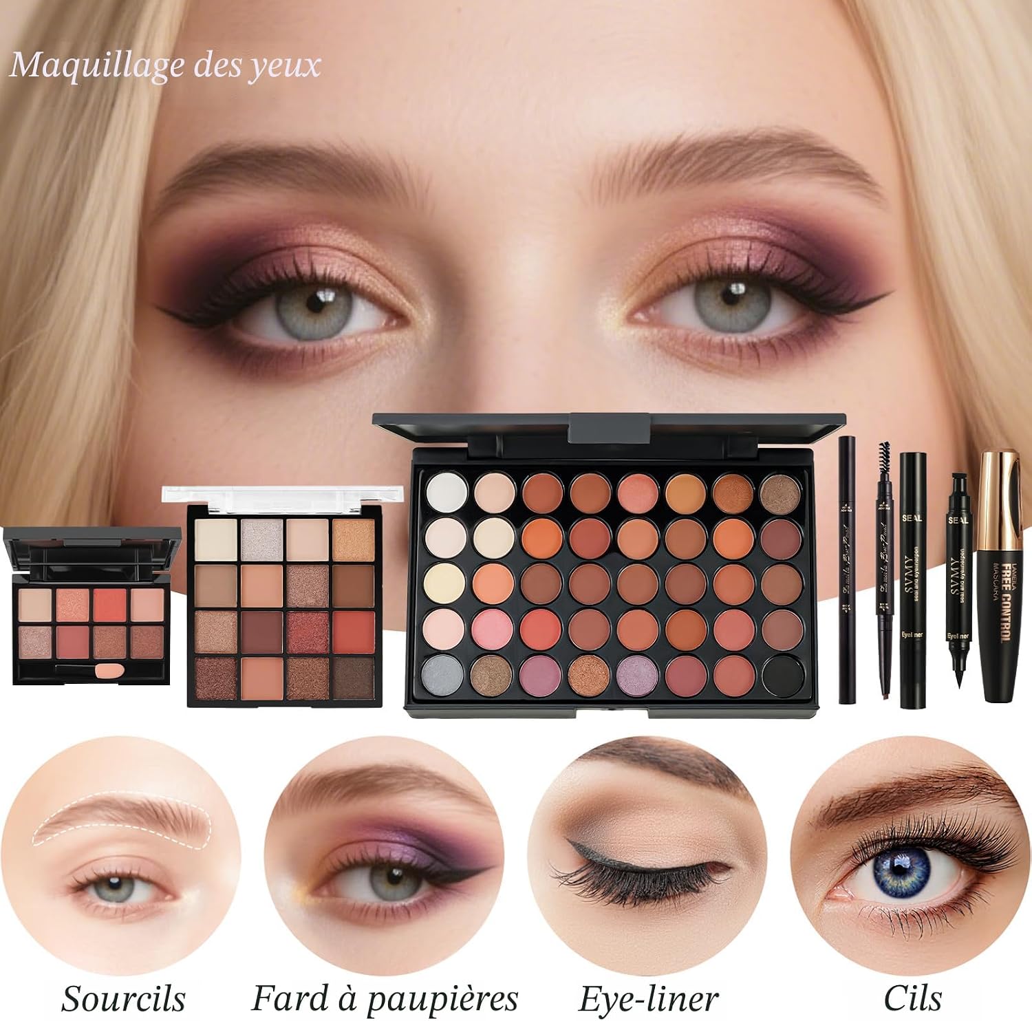 Kit de maquillage tout-en-un pour femmes - Kit complet
