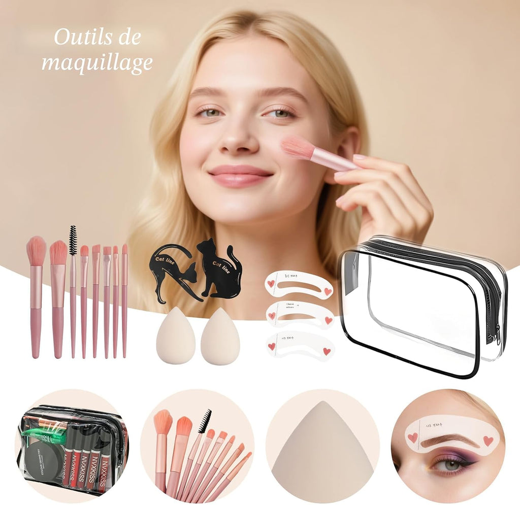 Kit de maquillage tout-en-un pour femmes - Kit complet