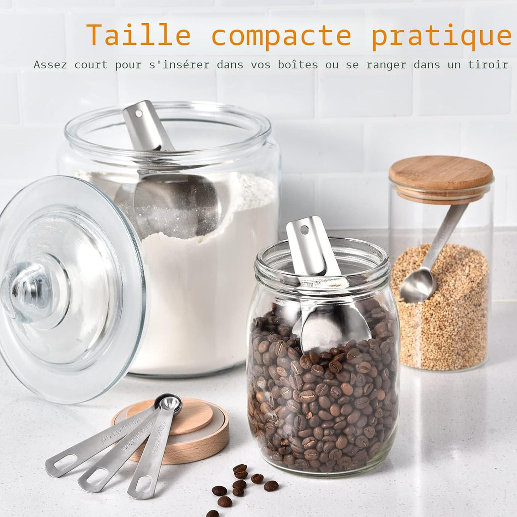 Ensemble de 15 tasses et cuillères à mesurer