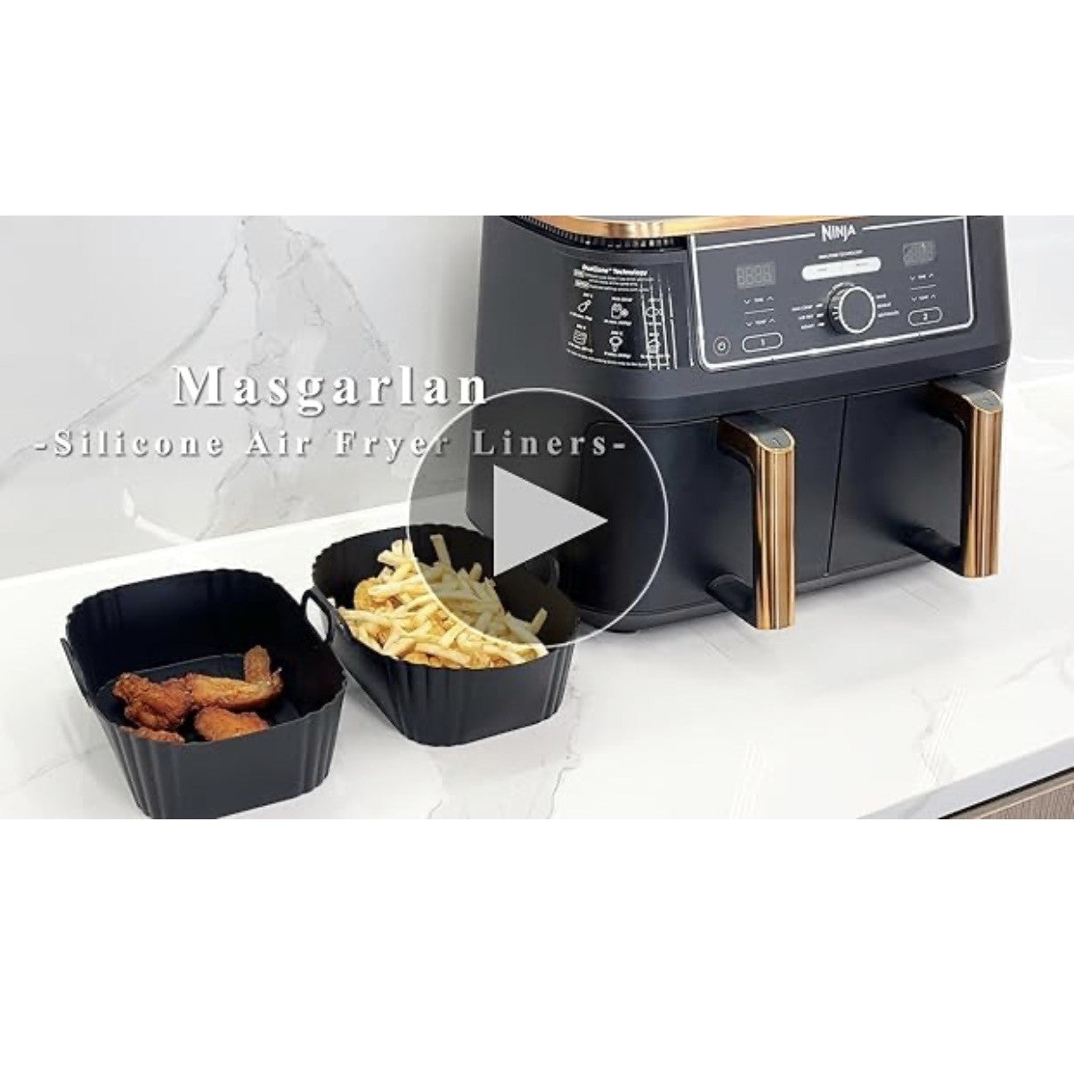 2  x Doublure en silicone ultra résistant pour friteuse à air