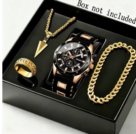 Ensemble Montre, bracelet, Bague, chaine avec pendentif